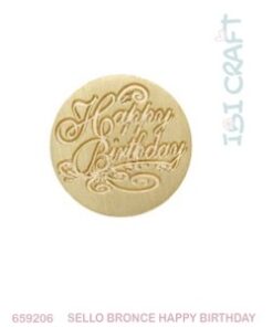 IBI CRAF  SELLO BRONCE PARA MANGO. HAPPY  BRITHDAY