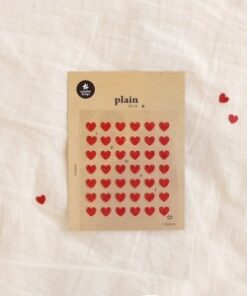 IBI CRAF STICKER GLITTER 10*13cm HEARTS