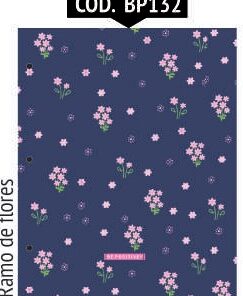 BE POSITIVO CARPETA N 3 2 TAPAS COD: BP132 RAMO DE FLORES