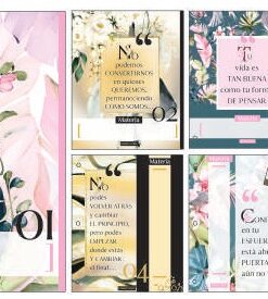 PUNTO CERO  SEPARADORES N 3, CARTULINA *200G *6U FRASES PREMIUM