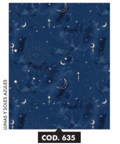 PUNTO CERO  CARPETA A4 2 TAPAS    LUNAS Y SOLES AZULES