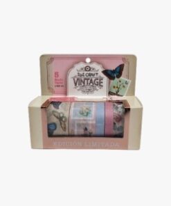 IBI CRAF WASHI TAPE BOX 5 ROLLOS de 4mts COLECCION VINTAGE