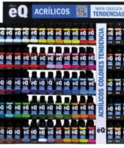 EQ ARTE Exhibidor acrilicos decorativos *50cc Linea completa 79 colores