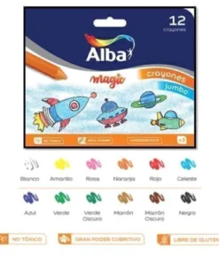 ALBA CRAYONES JUMBO x 12 colores