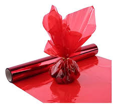 PAPEL CELOFAN 55*90cm *10H ROJO