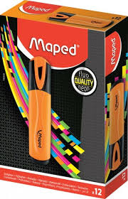 MAPED MARCADOR FLUO NARANJA X12 CAJA DE CARToN
