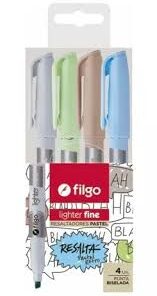 FILGO Resaltador LIGHTER FINE / Estuche 4  pastel retro