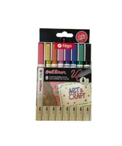 FILGO Marcador doble tinta Outliner / Estuche 8 surtido