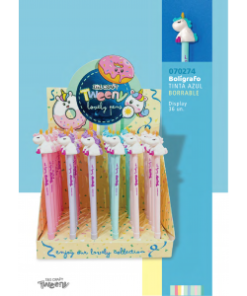 IBI CRAF BOLIGRAFO TWEENY BORRABLE UNICORNIO