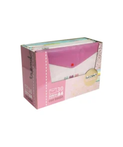 IBI CRAF SOBRE PLASTICO C/BOTON IBICRAFT A4 SURTIDOS 30pcs