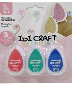 IBI CRAF ALMOHADILLAS SET 3 COLORES 45x33mm. PASTELES