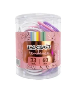 IBI CRAFT AROS PLASTICOS 4 COLORES PASTELES 33mm x 60pcs