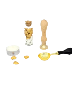 IBI CRAF  SET DE LACRE (MANGO C/CU?O/CUCHARA/VELA//PERLAS)