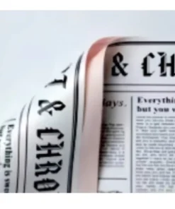 IBI CRAF  PAPEL COREANO 57 X 57cm ROSA / BLANCO + TEXTO NEG