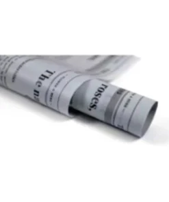 IBI CRAF  PAPEL COREANO 57 X 57cm GRIS + TEXTO NEGRO