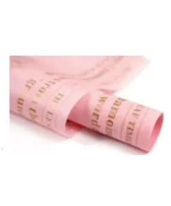 IBI CRAF  PAPEL COREANO 57 X 57cm ROSA + TEXTO ORO