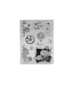 SELLO SILICONADO CRISTAL 6X8" FLORES