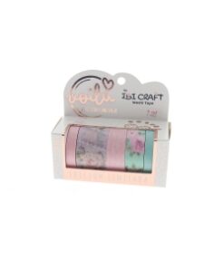 IBI CRAF WASHI TAPE BOX 5 ROLLOS de 4mts ROSES EDITION