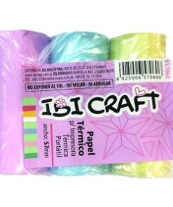 IBI CRAF PAPEL P/IMPRESORA IBICAFT AUTOADH. x5  BLANCO 3mts