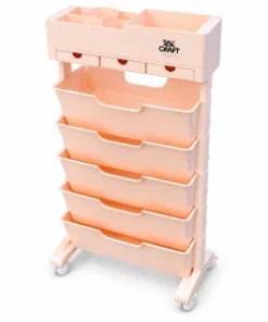 CARRO ORGANIZADOR MOVIL IBICRAFT 40x20x78Cm PINK