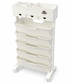 CARRO ORGANIZADOR MOVIL IBICRAFT 40x20x78Cm WHITE