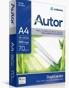 Resma Ledesma Autor 70 gramos A4 IRAM