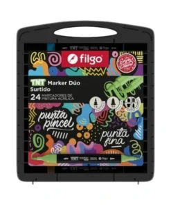 FILGO marcador pintura acrilica TNT MARKER DUO/estuche plastico 24 surtido
