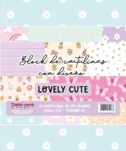 PUNTO CERO Block A4 de cartulinas LOVELY CUTE